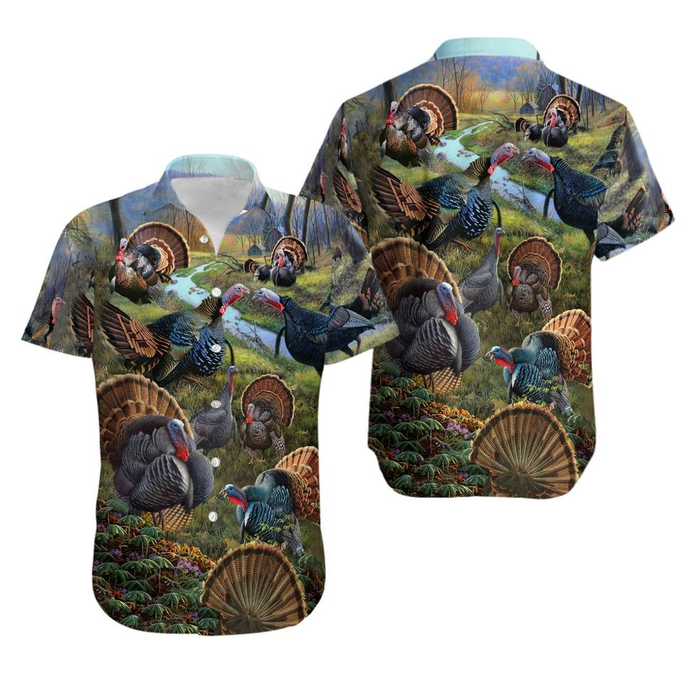 Wild Turkey In Spring Hawaiian Shirt