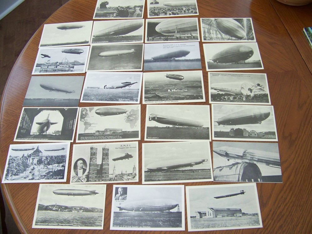 Postcard Lot Early Blimp Airship Aviation 25 Different Cards Zeppelin