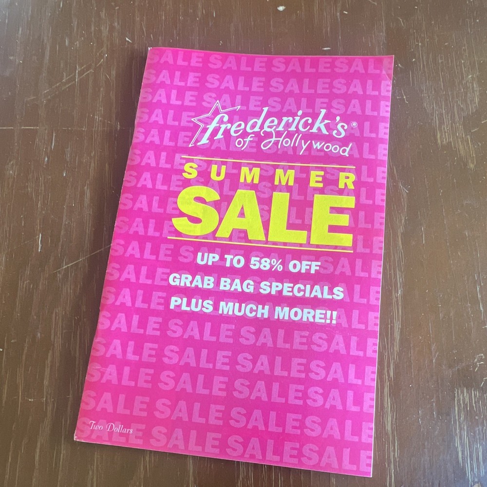 Frederick's of Hollywood Summer Sale 1992 Illustrated Lingerie Catalog Booklet