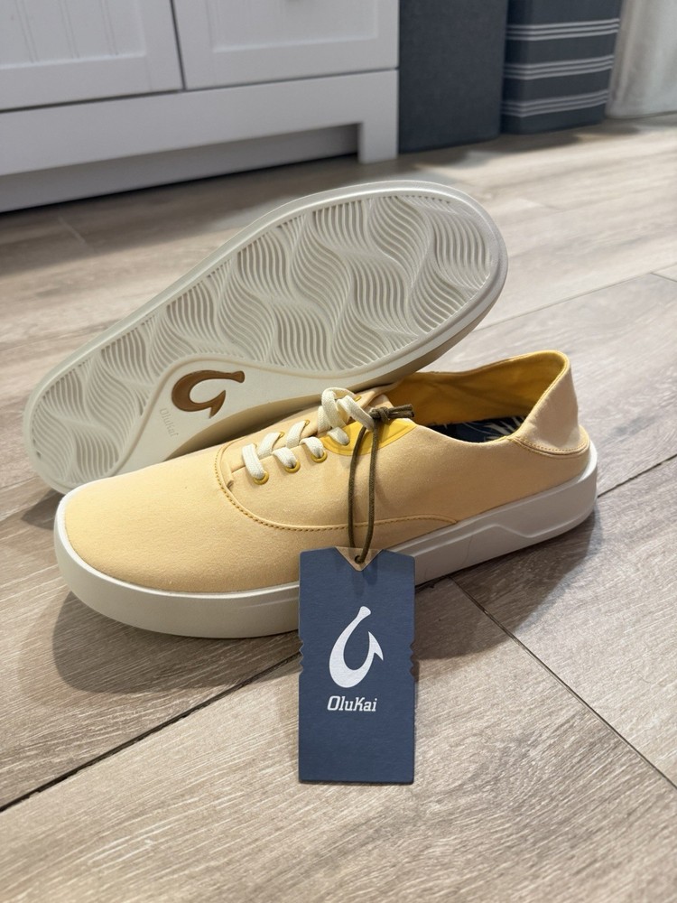 Olukai Tradewind Canvas Casual Sneakers Solar Glow Men’s Size 11 Brand New
