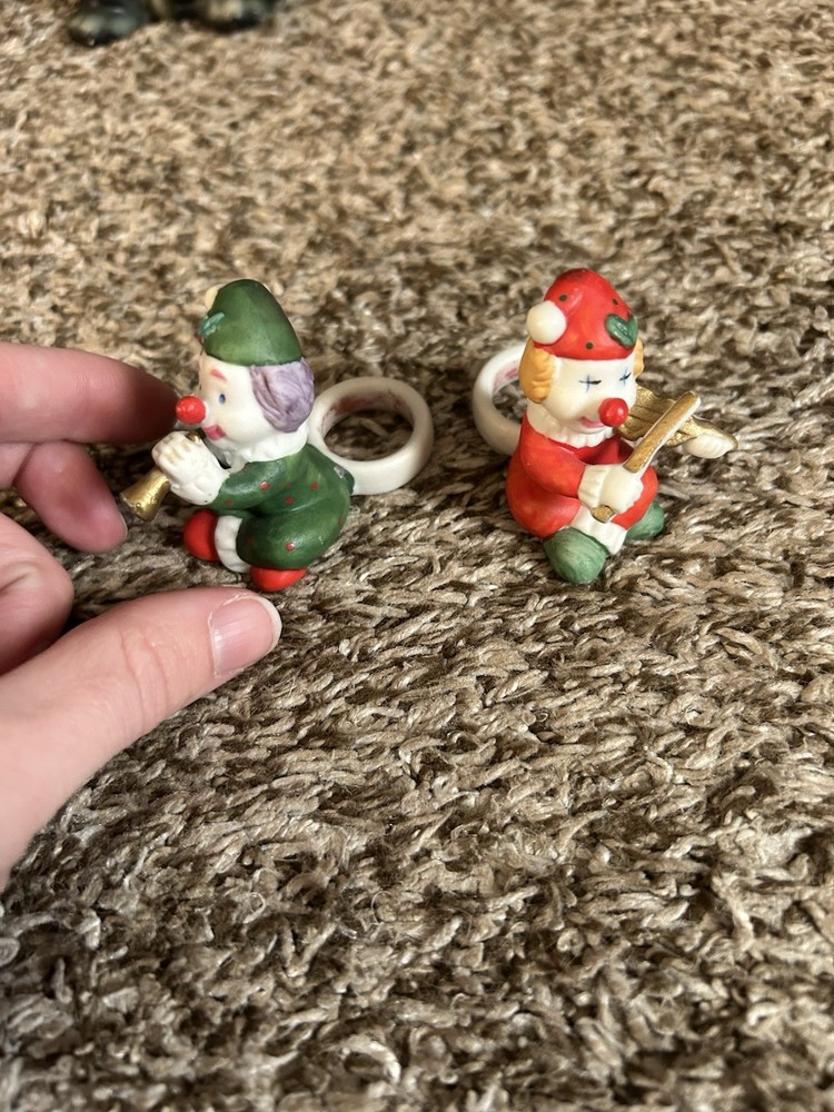 Lot Of 2  Vintage Christmas Candle Holder