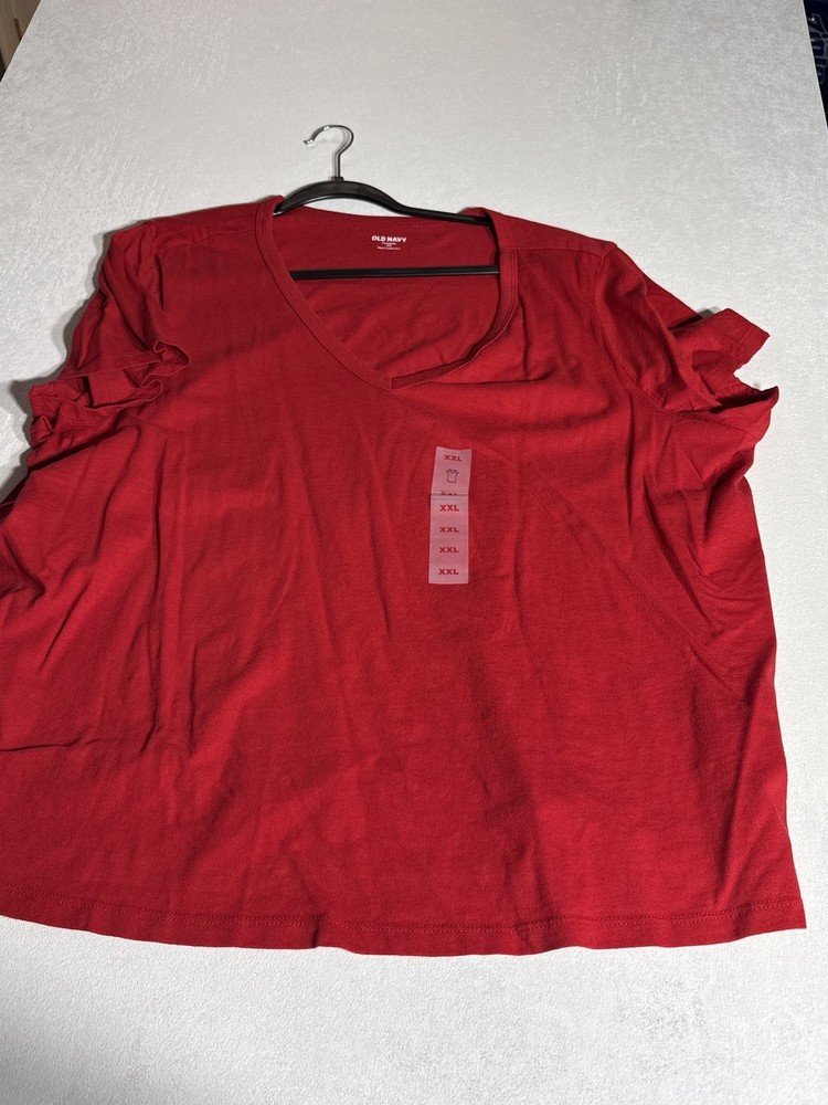 Old Navy Red Everywear XXL Women's Short Sleeve Top. 349