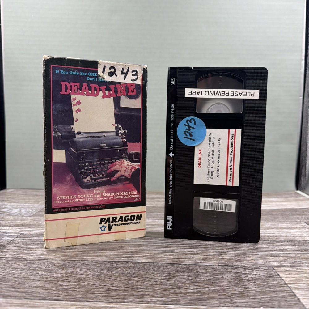 Deadline 1980 Stephen Young Horror Masterpiece PARAGON VHS Rental Tested