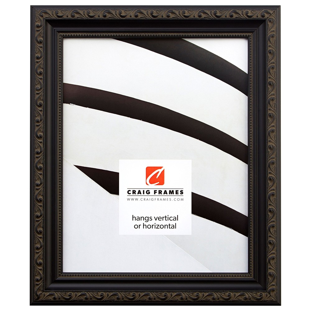Antique Black Ornate Picture Frame 11x14-Inch Vintage Design
