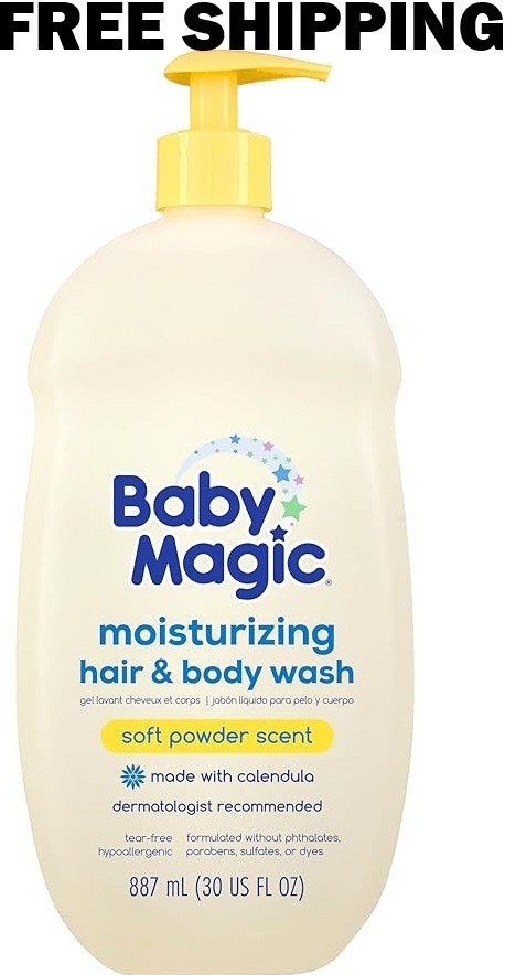 Baby Magic Moisturizing Hair & Body Wash, 30 Fl Oz