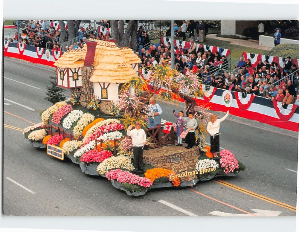 Postcard Grandmas House 2002 Odd Fellows Rebekah Rose Parade Pasadena CA USA