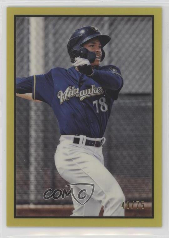2019 Bowman Heritage Chrome Prospects Yellow Refractor /75 Corey Ray #53CP-128