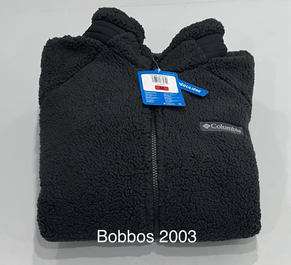 Columbia Men's Rugged Ridge Full Zip Sherpa Fleece Jacket, Black, Size M