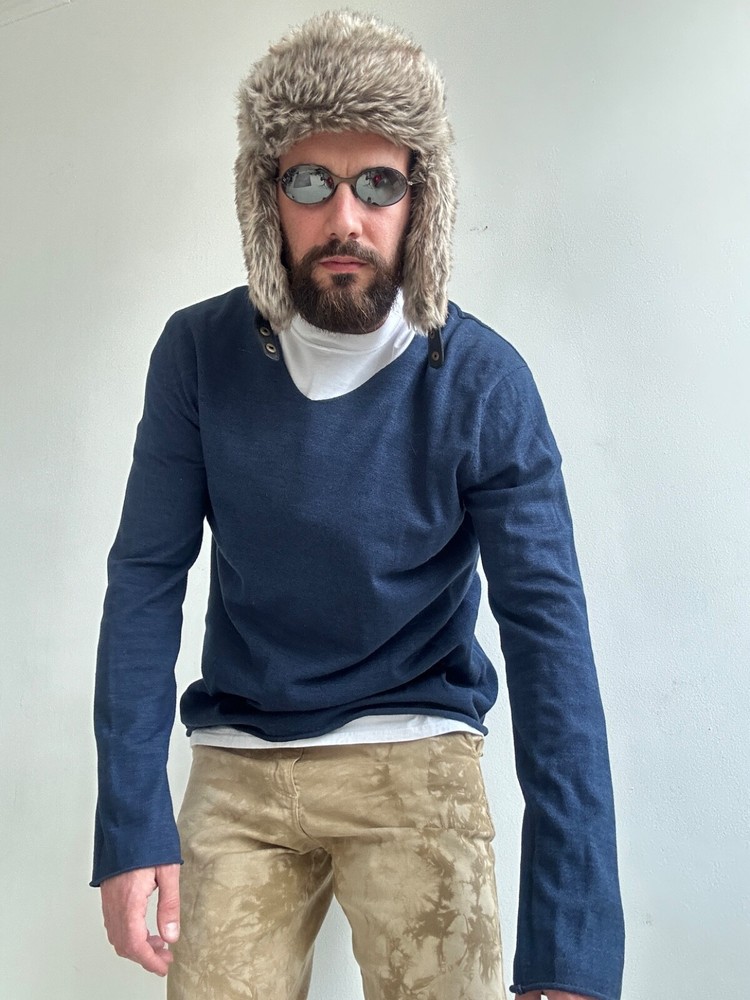 Vintage Comme Des Garçons V Neck Jumper Long Sleeve