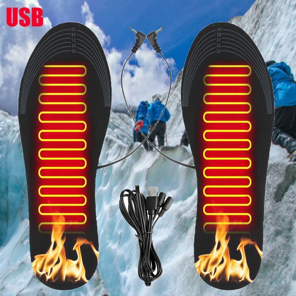 Electric Heated Shoe Insoles Sock Pads Foot Warmer Feet USB Rechargeable Lot