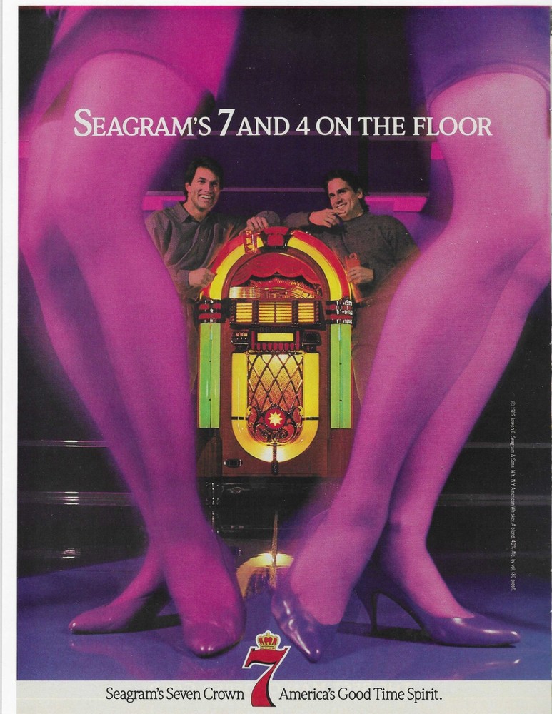 Seagram's 7 And 4 On The Floor Original Print Ad