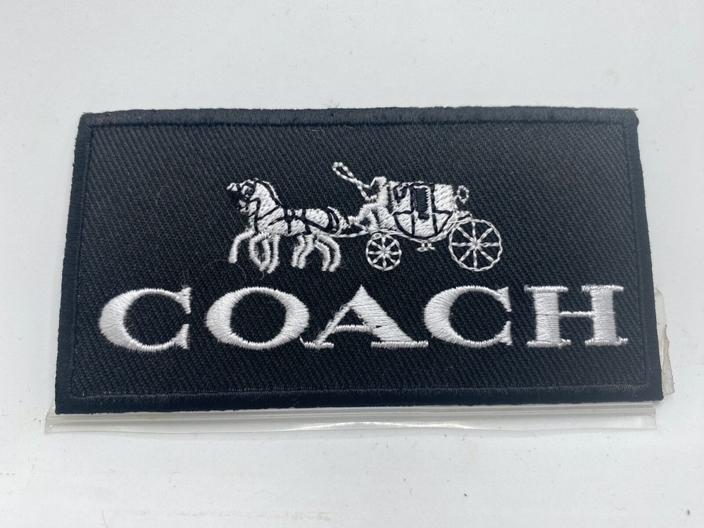 COACH  NEW EMBROIDERED COMPANY IRON ON NAME PATCH TAG 2 X 4