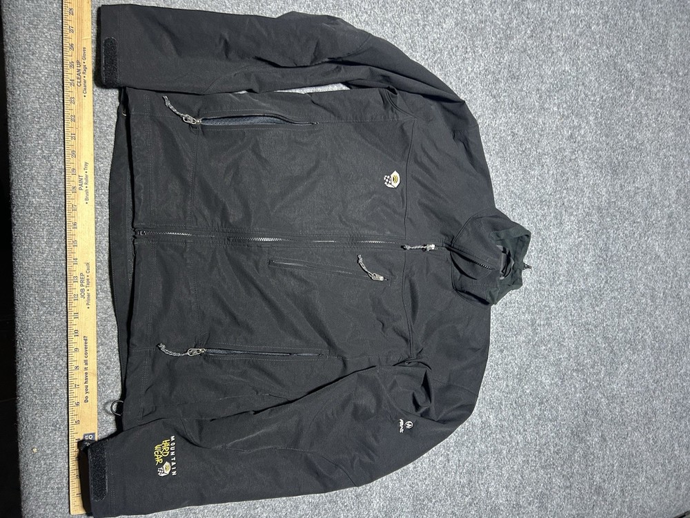 Mountain Hardwear Jacket Mens Large Black Windbreaker Softshell Outerwear Hike