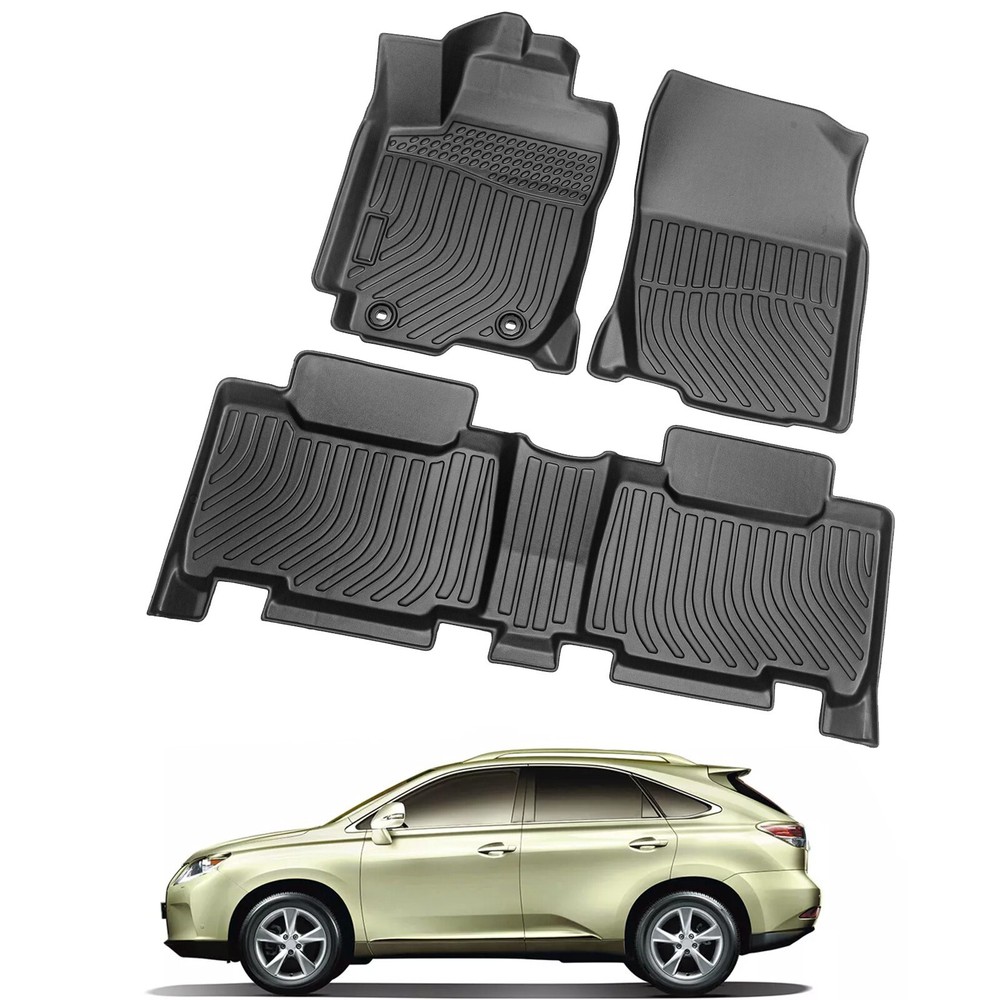 Floor Mats For Toyota RAV4 2013-2018 TPE All-Weather Car Liner 3D Molded Black