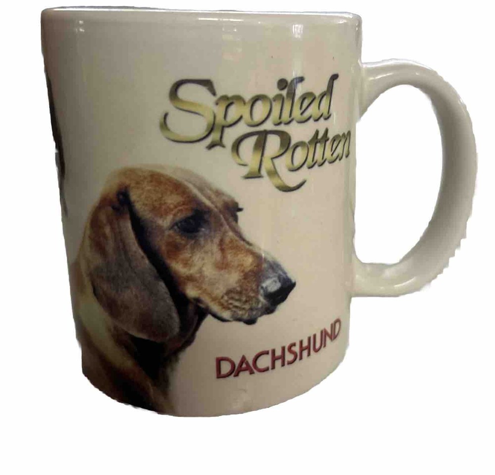 Spoiled Rotten Dachshund Mug Barbara Augello XPRES Corp. VTG Dog Lover Weiner