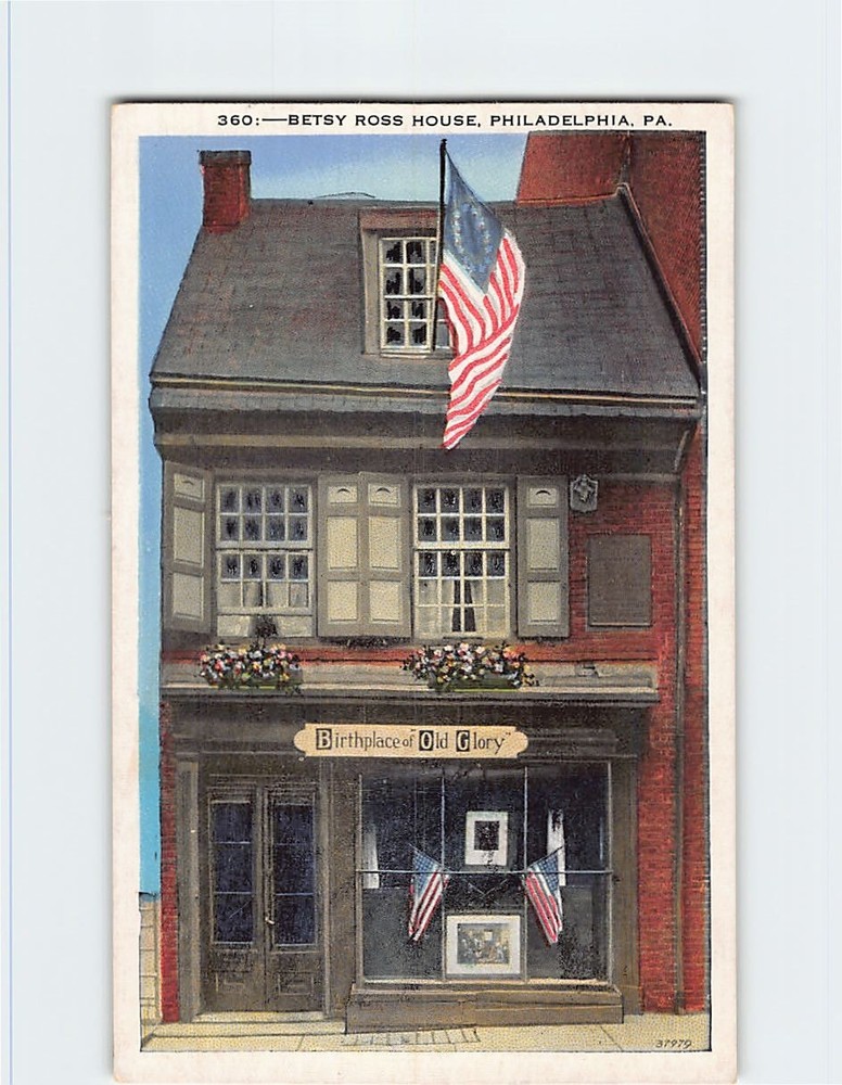 Postcard Betsy Ross House Philadelphia Pennsylvania USA