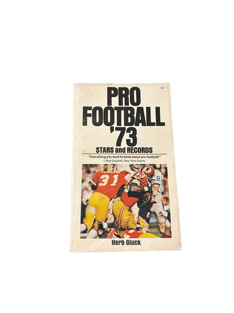 Pro Football '73 Stars and Records by Herb Gluck Paperback Vintage Football Book