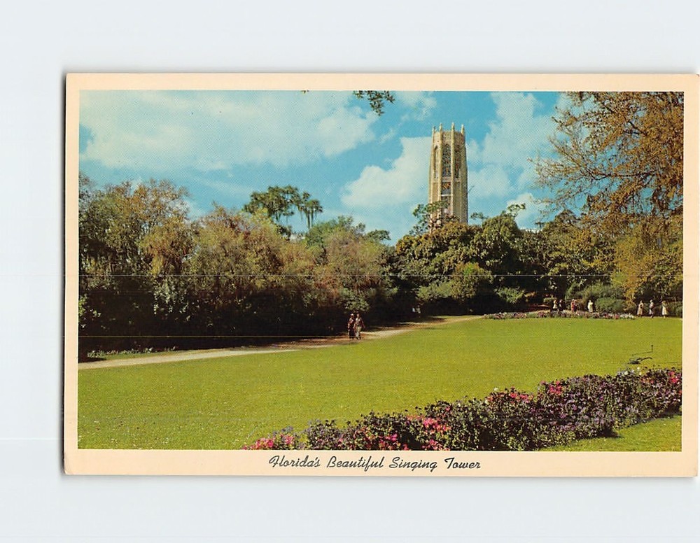 Postcard Singing Tower Lake Wales Florida USA