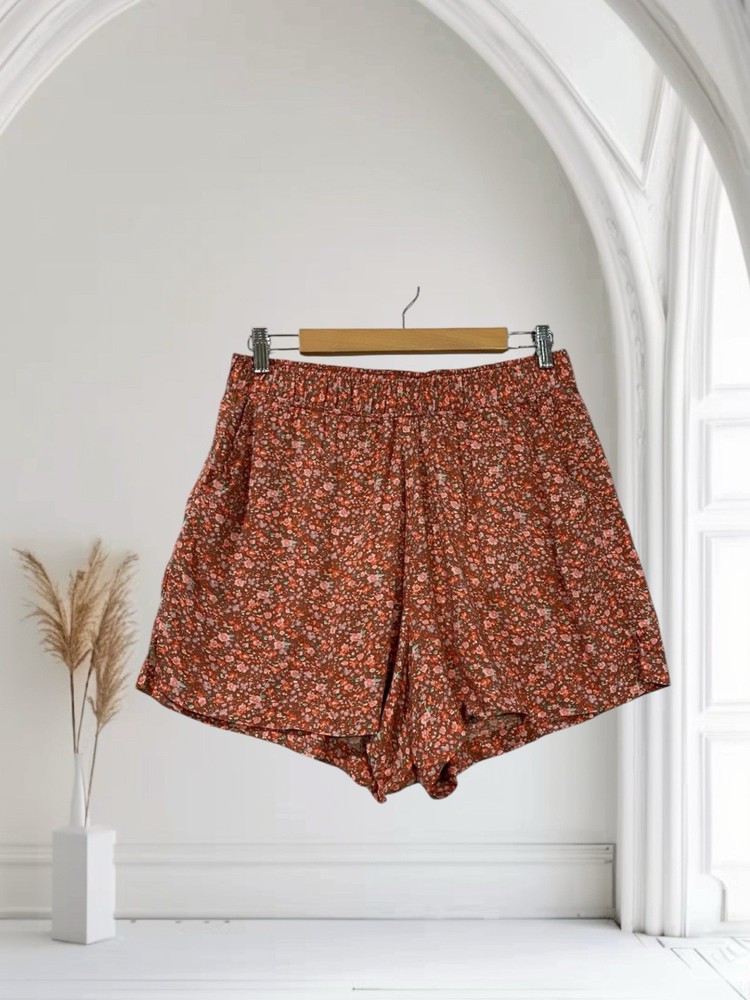 Aeropostale Women’s Floral High Waist Shorts Size Large Pull On Casual Chic