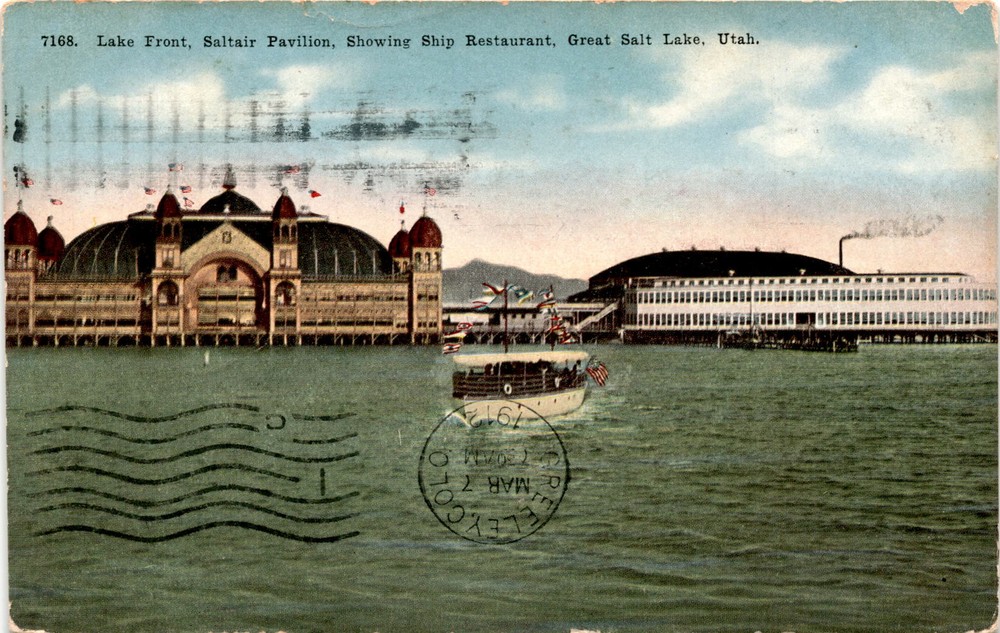 Lake Front, Saltair Pavilion, Great Salt Lake, Utah, Florence Postcard