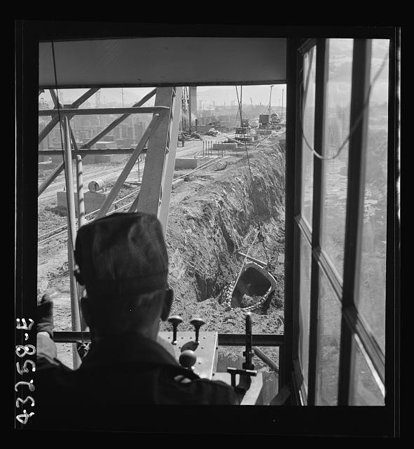 Geneva Utah Columbia Steel Company 1942 Open Hearth Furnace Excavation Dragline