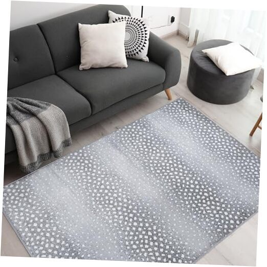 SAF100B-4 Antelope Modern Animal Indoor Area-Rug Casual 4 X 6 Light Gray/Cream