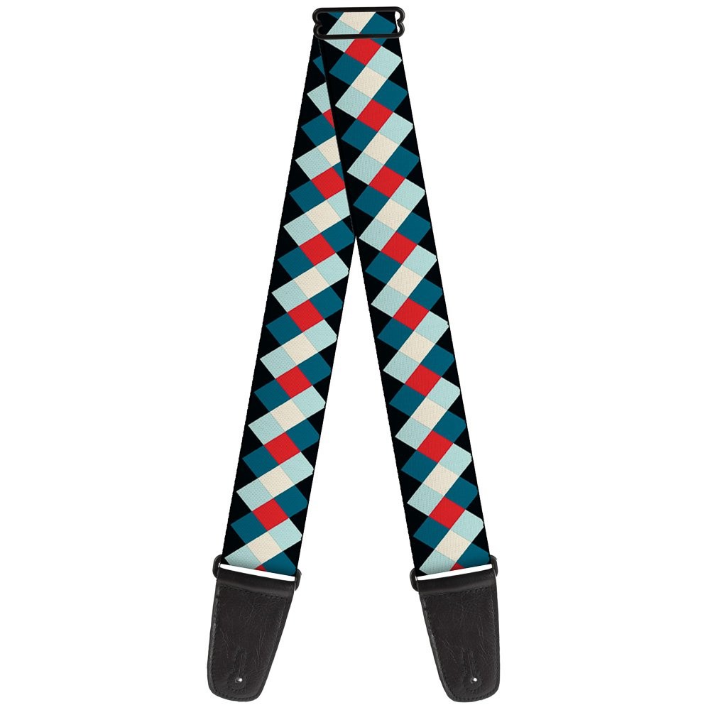 Guitar Strap - Diamond Plaid Blues/Khaki/Red ACC NEWAnother great item from Rarewaves USA | Free delivery!