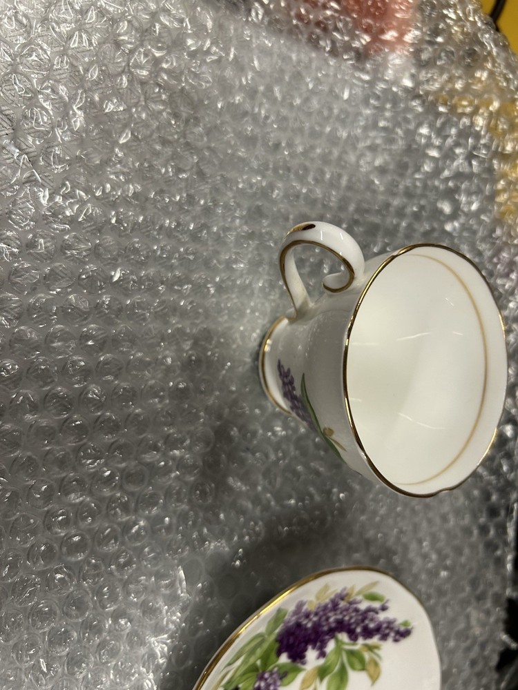 Jon Roth Salisbury Bone China Tea Cup Saucer Blue Floral Gold Trim - England