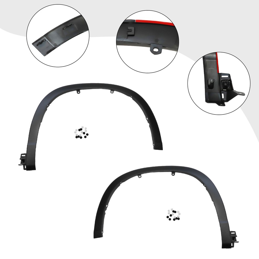 Right+Left Side Front Fender Flare Molding Trim Fits 2014-2017 Toyota Highlander