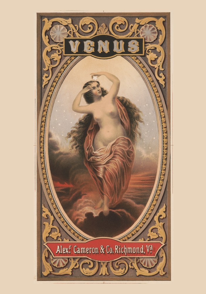 9561.Decoration Poster.Room Wall art.Home decor.Venus.Victorian Goddess label