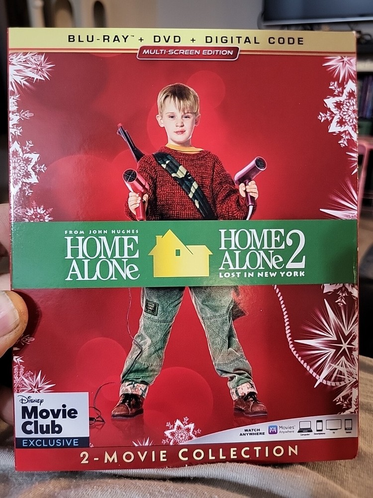 Home Alone & Home Alone 2 -Blu Ray/Dvd/Digital Disney Movie Club Exclusive - NEW