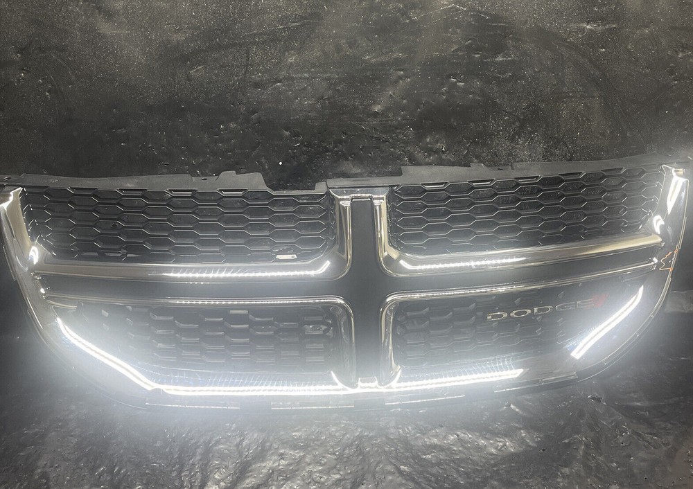 11 - 20 DODGE CARAVAN Front Bumper Upper Grille CHROME & BLACK OEM 68127609AA