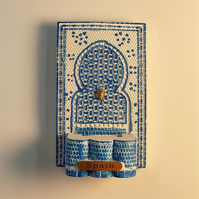 Spain Mosaic pattern Alhambra Palace Granada Tourist Souvenir 3D Fridge Magnets