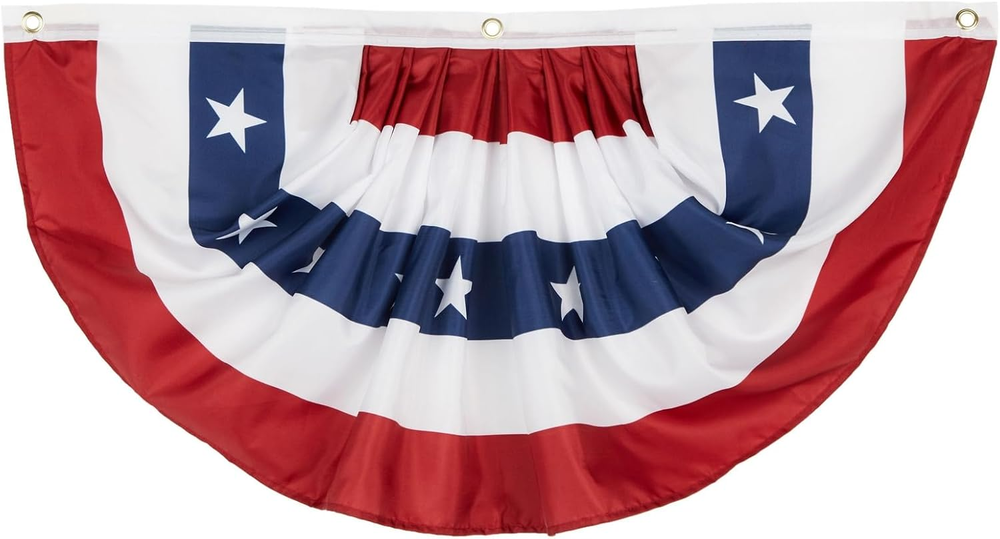 American Flag Bunting  71.5 x 34 patriotic for Elections and Your Vote Matters,