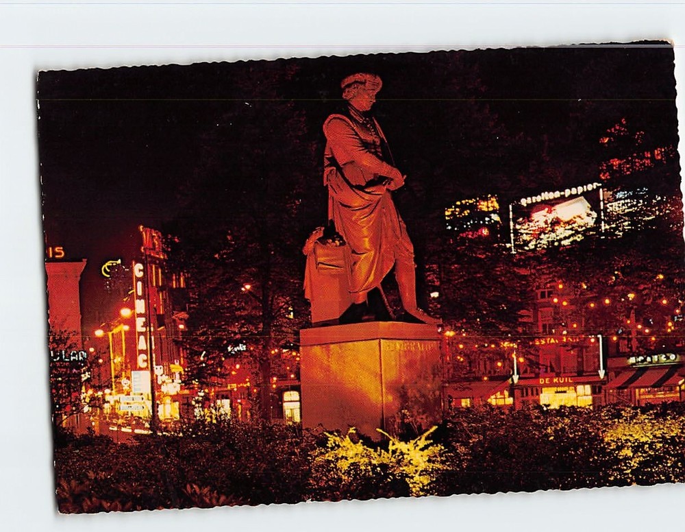 Postcard Rembrandtsplein Amsterdam Netherlands