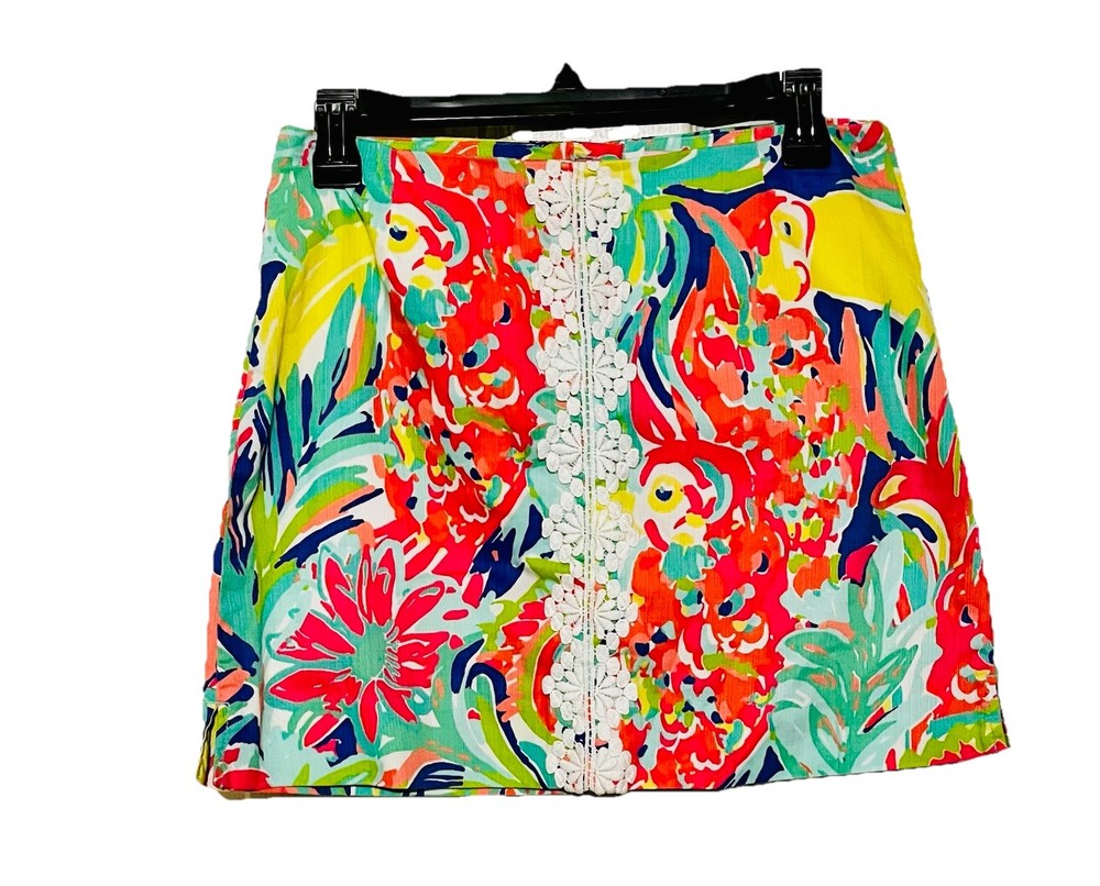 Lilly Pulitzer Women's Tropical Pattern Multicolor Skirt Skort Size 0