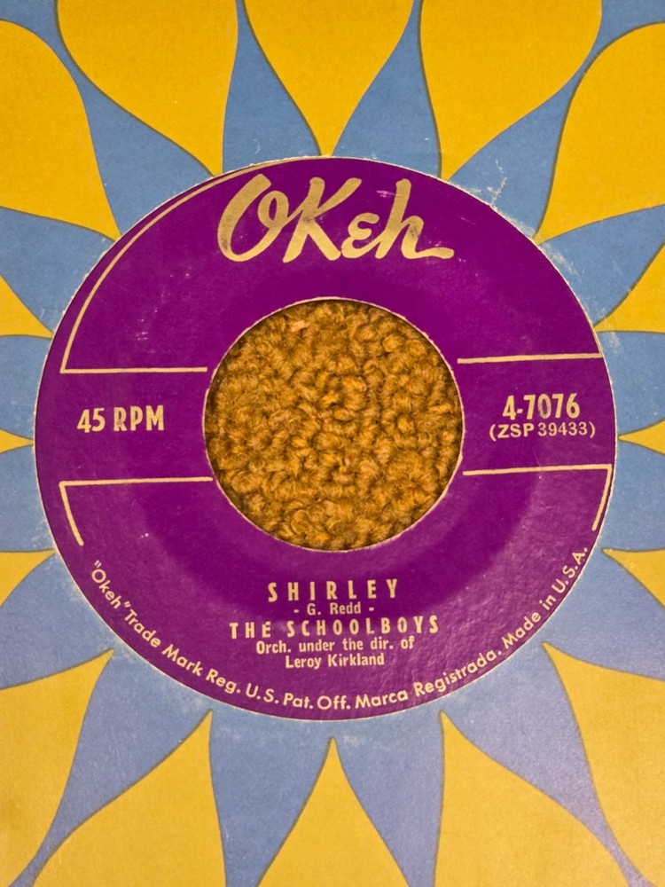 45 RPM Schoolboys OKEH 7076 Shirley / Please Say VG+