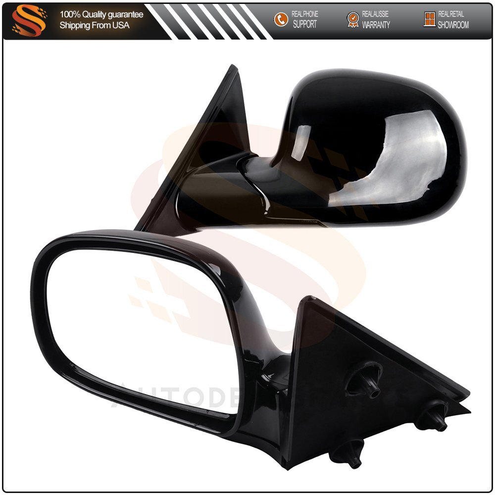 Door Manual Mirrors Fits 1994-98 Chevy Blazer S10 GMC Jimmy S-15 L&R Fold Black