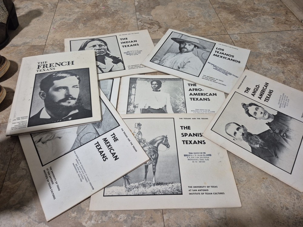 Bundled Set of 8 Hist Mexican Texans University TX Texan Cultures Texian Vintage