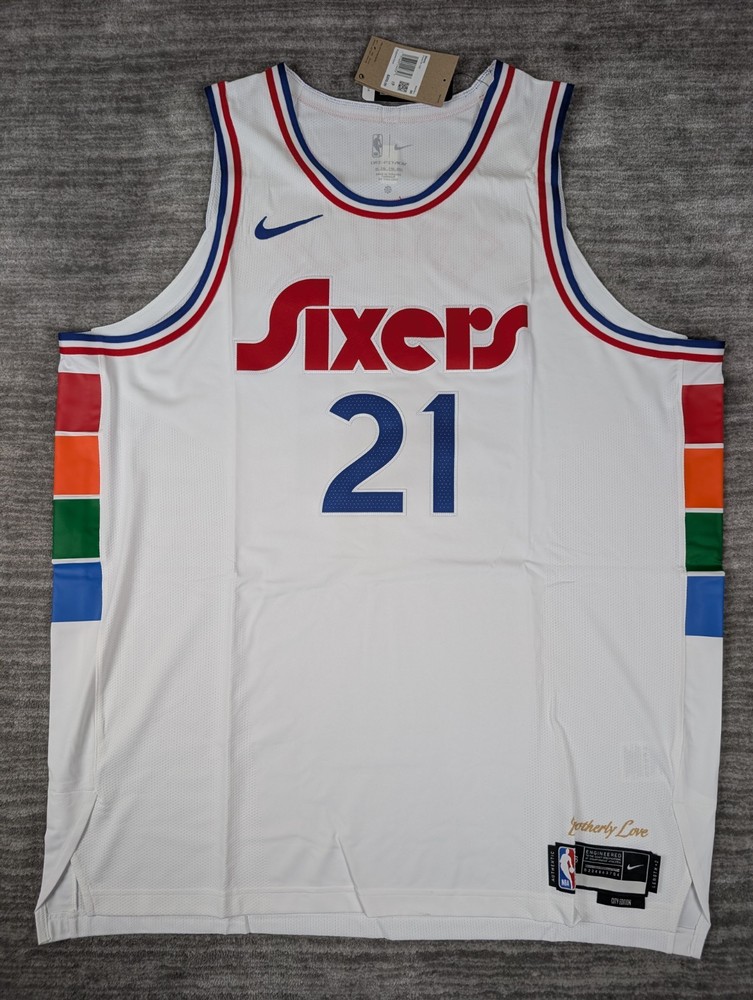 Nike Authentic Philadelphia 76ers Joel Embiid City Edition Jersey Size XX-Large