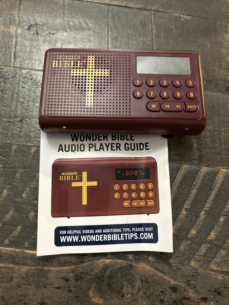 Wonder Bible Talking Audio Book Bible Player & guide NO Charger T7 not tested