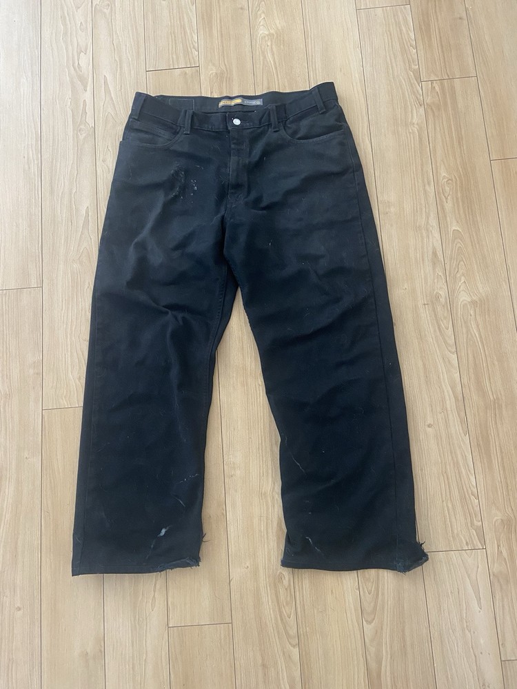 vintage 1990s black jeans LEVIS baggy SILVERTAB skate 36x30 denim WIDE LEG jnco