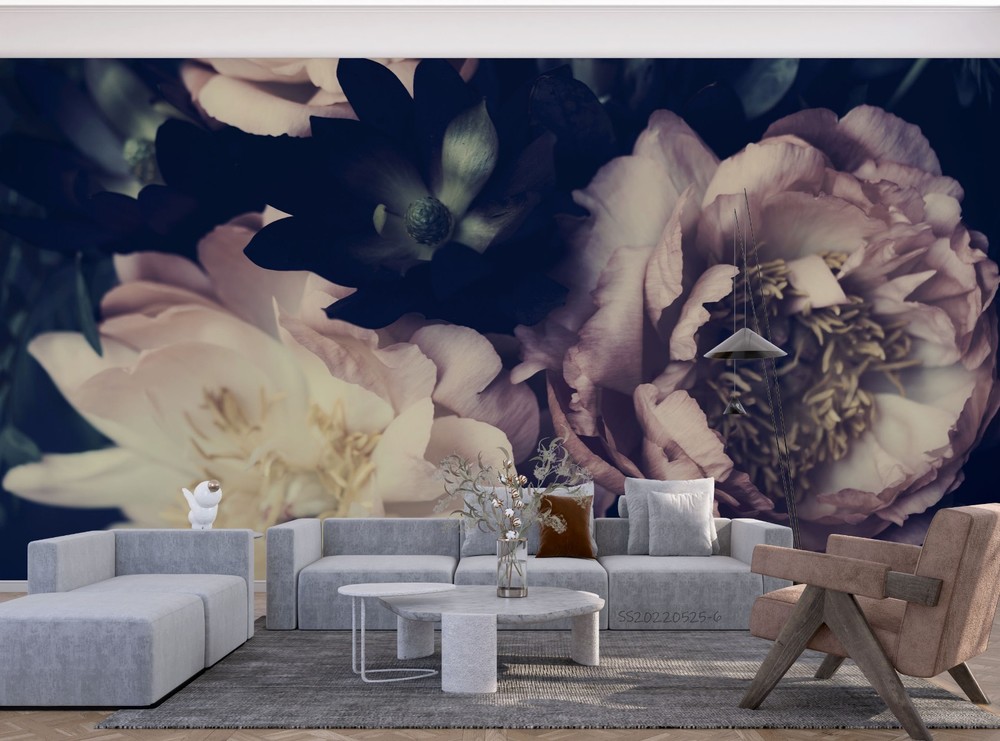 3D Flowers Plants Closeup Wall Murals Wallpaper Murals Wall Sticker 3