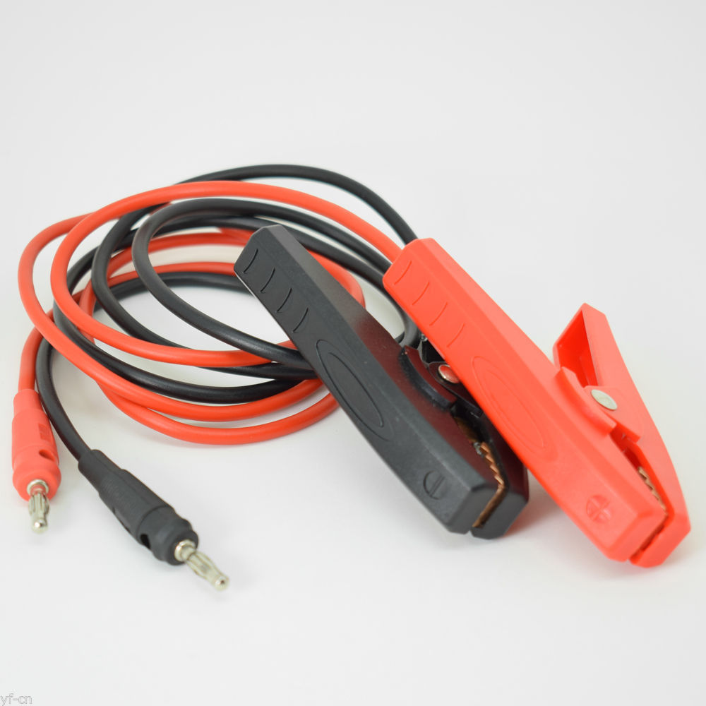 1pair 1M/3.3ft 4mm Banana Plug To Alligator Battery Clip Clamp Silicone Cable