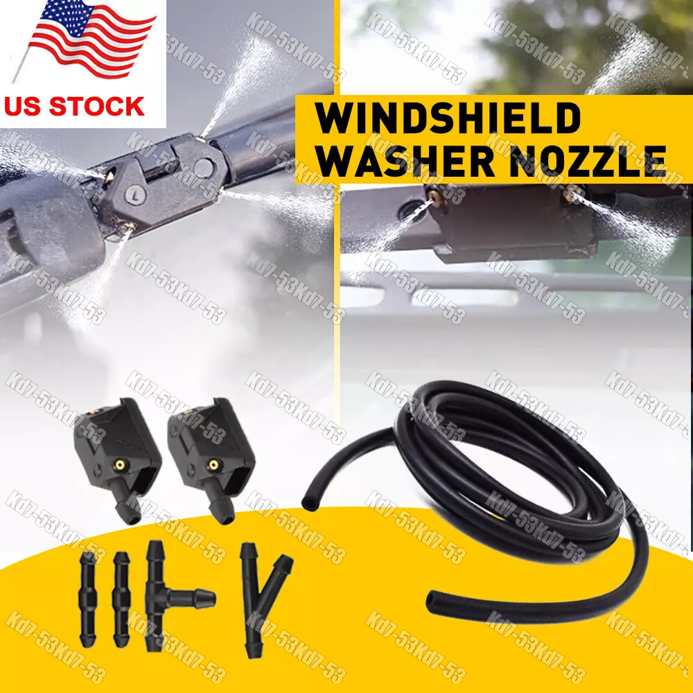 Universal Car Windshield Wiper Washer Nozzle Spray Jet Kit with Hose