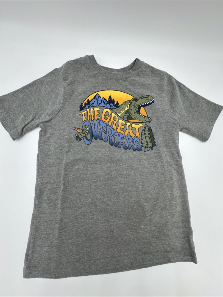 365 Kids Garanimals Boys Soft Stretch Gray Short Sleeve Graphic T-shirt Size 10