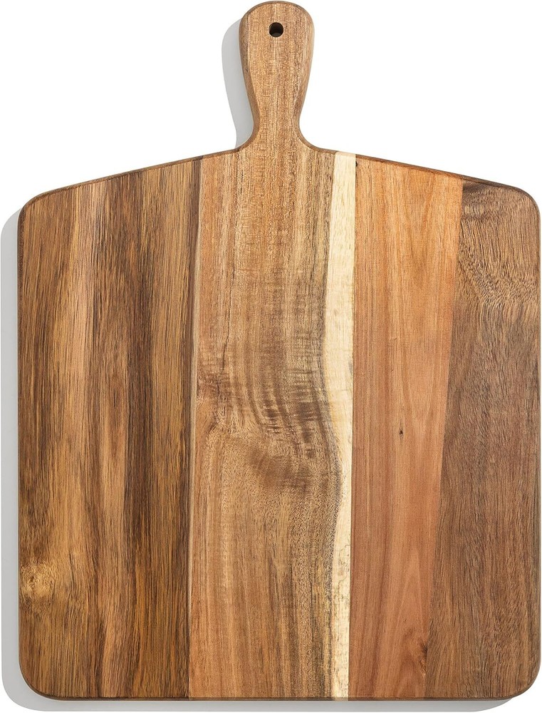 Acacia Wood Cutting Board and Chopping with Handle for Meat, Brown-image
