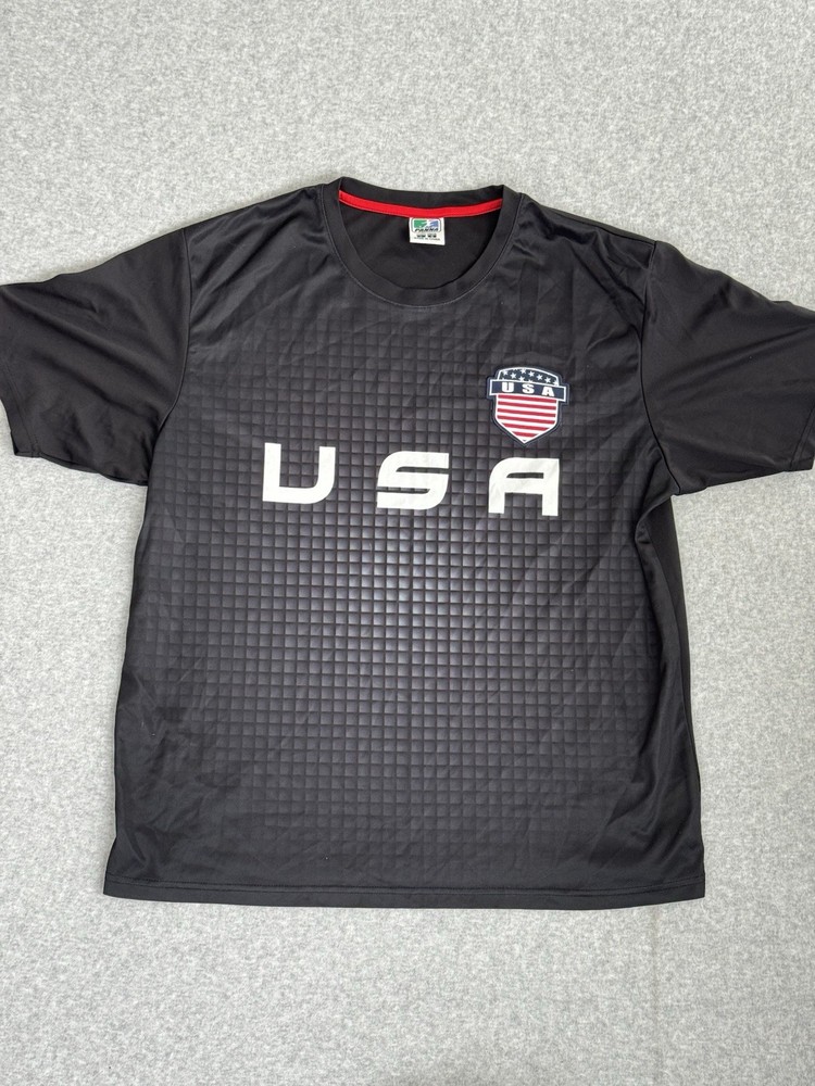 Panna Ole United States USA Men’s Soccer Jersey T-Shirt Geometric Black Large