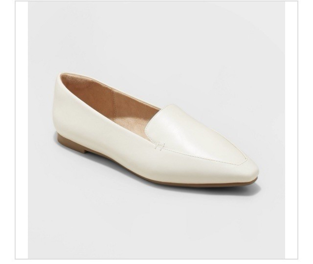 A New Day Women's Sz 11 Loafer Flats Ivory Hayes Memory Foam Insole Shoes New