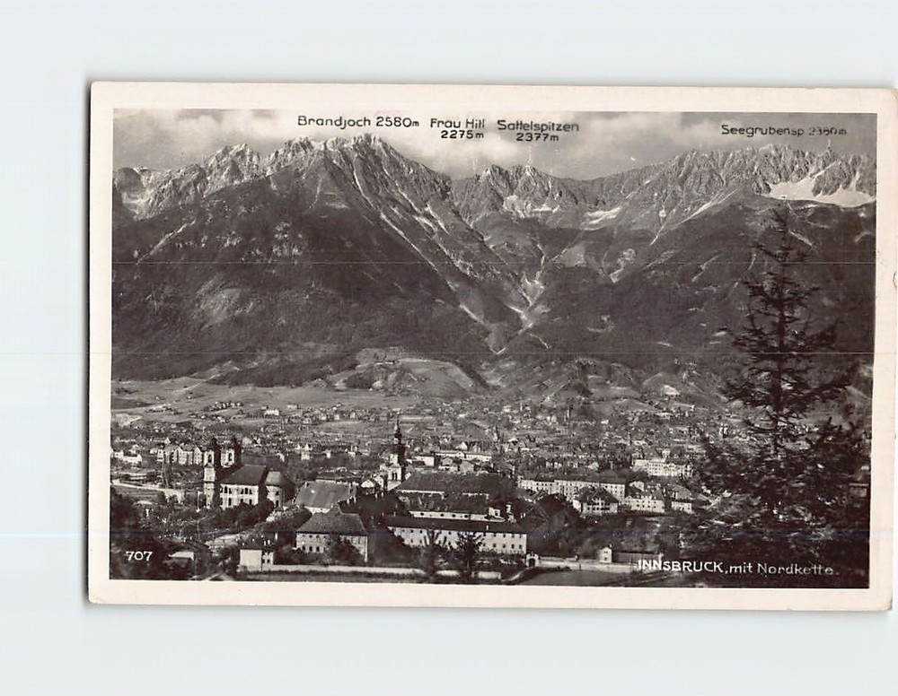 Postcard Innsbruck mit Nordkette Innsbruck Austria